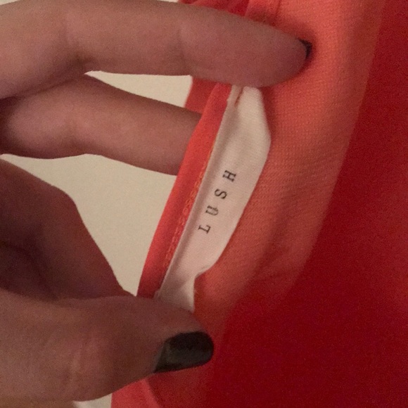 Lush Coral High-Low Dress - Picture 4 of 4